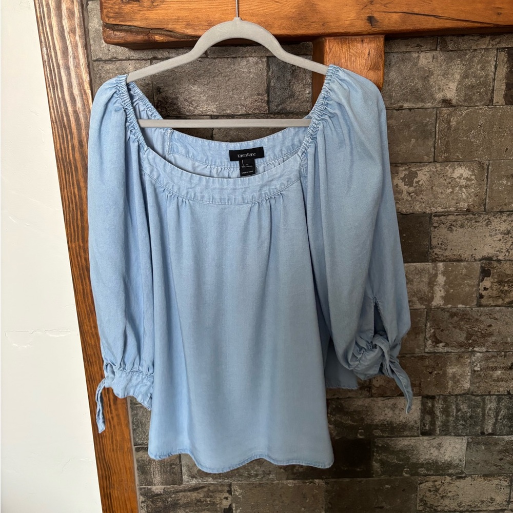 Karen Kane chambray blouse XL